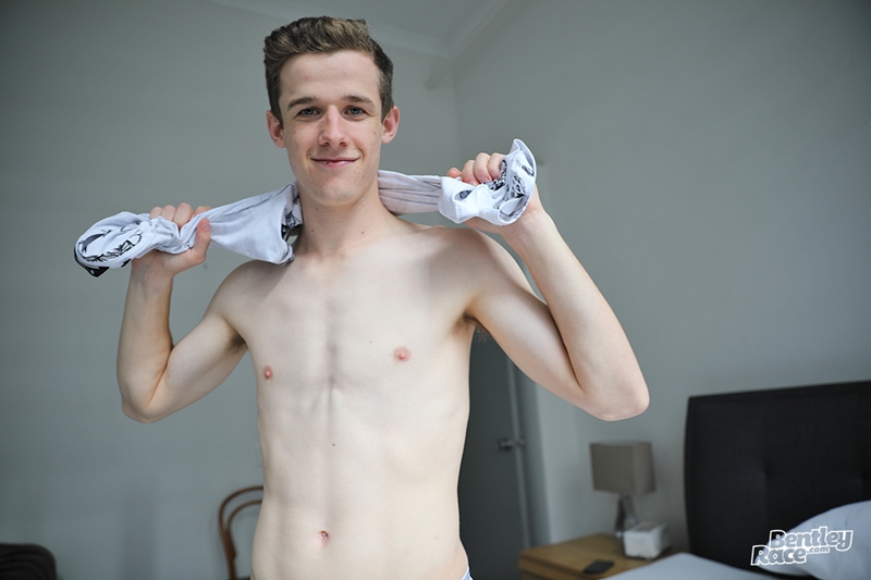 Brad Hunter strips naked shorts socks wanking huge cock massive cum orgasm Bentley Race 005 gay porn pics - Brad Hunter