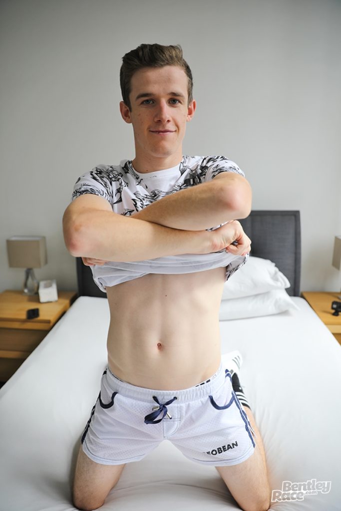 Brad Hunter strips naked shorts socks wanking huge cock massive cum orgasm Bentley Race 017 gay porn pics 683x1024 - Brad Hunter