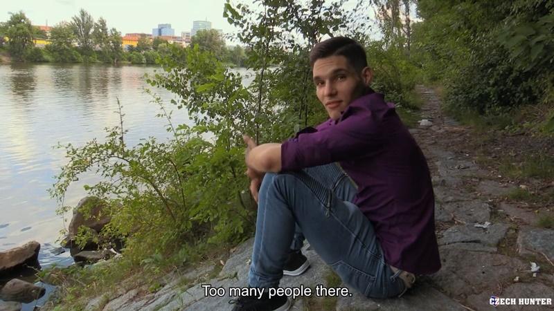 CzechHunter 636 horny young straight tourist first time gay anal sex fucked a huge uncut cock 2 porno gay pics - Czech Hunter 636