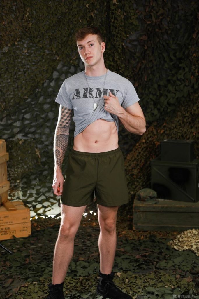 Gay army recruits Finn August Julian Brady huge cock bareback flip flop ass fucking at Active Duty 2 porno gay pics 683x1024 - Julian Brady, Finn August