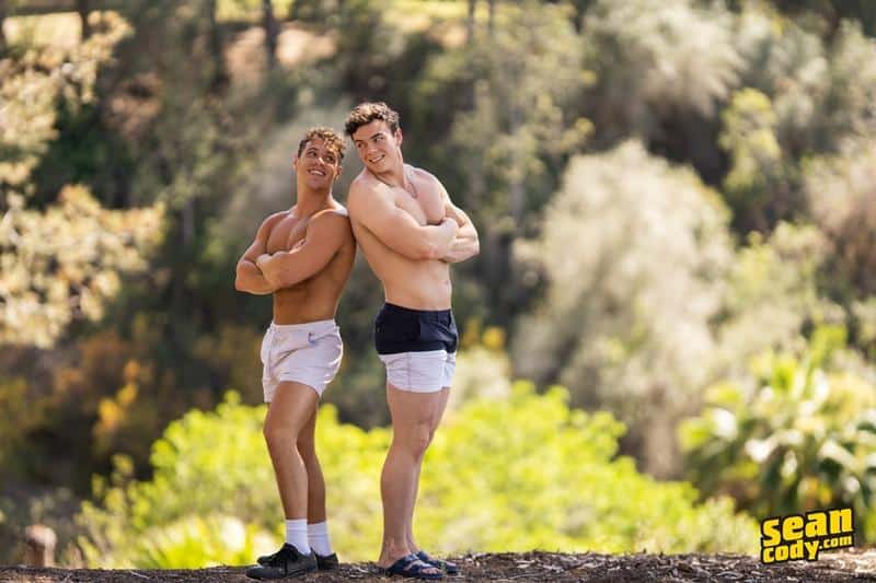 Clark Reid Sean Cody Kyle Horny young muscle dude Kyle huge dick bareback fucking muscled hunk Clark bubble butt 4 gay porn pics - Sean Cody Kyle, Sean Cody Clark Reid Bareback