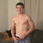 Mack Hottie All American boy strips out of white boxer shorts stroking out a huge cum load 4 gay porn pics 150x150 - Sean Cody Mack