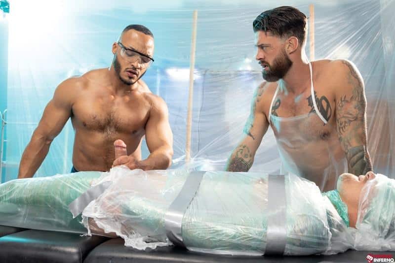 Alpha Wolfe Dillon Diaz Sexy muscled hunk abuse plastic wrapped naked body 7 gay porn pics - Dillon Diaz, Alpha Wolfe, Isaac X